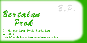 bertalan prok business card